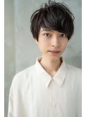 ツイストパーマ七三オールバックマッシュウルフスリークショート