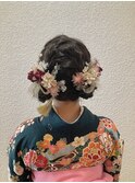 ツインおだんごアレンジ☆卒業式ヘアセット フェミニン