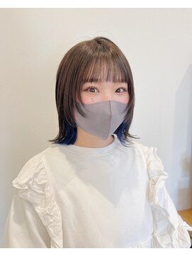 アンカーデイズ(Anchor Days) 顔まわりウルフカット☆インナーブルー