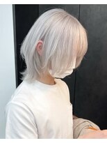 【GEEKS渋谷】メンズハイトーン/ホワイトブリーチ/ウルフ/透明感