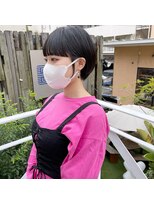 ミント(mint) ショート/耳かけショート/ワイドバング/グレー