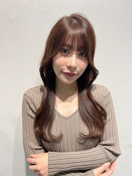 ロンド ストラーダ 心斎橋(Lond strada) 韓国前髪顔周りロング×デザインカラー[心斎橋/髪質改善]