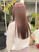 リアン(lien)&nbsp;髪質改善カラー×ピーチブラウン