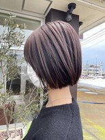 アース コアフュールボーテ 川中島店(EARTH coiffure beaute) mixカラーグレージュローライトミニボブ