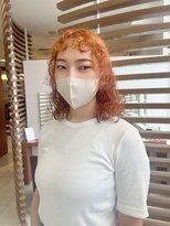 ラ シェンテ エイジア 川西(La Sente Aja)&nbsp;【髪質改善ケアブリーチ 】アプリコットオレンジ