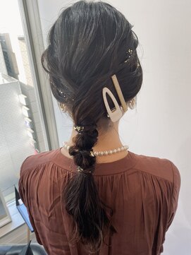 ネリー 銀座(NERIE) お呼ばれヘアアレンジ◎あみおろしヘアセット【銀座ヘアセット】