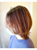 ［-tre-］オレンジカラー×ボブレイヤー　20代/30代/40代