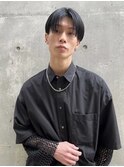 メンズセンターパート