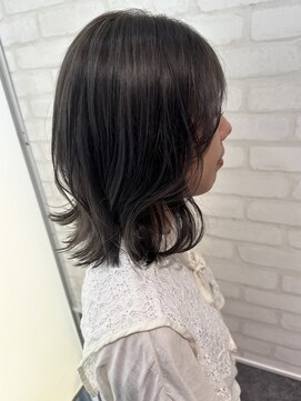 ルノン シェリー(LUNON cheliy) グレージュ/外ハネミディアム/くびれ巻き/韓国/熊本美容室