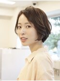 ★20代30代40代★大人ショートボブ根元パーマプリカール