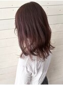 柔らかピンクベージュ/軽め外ハネミディアム