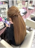【ヘアセット】ハーフアップ/ストレートヘア/梅田駅