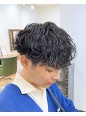 マッシュ×カール感強めの波巻きスパイラル