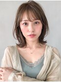 20代30代40代◎くびれヘアワイドバングホワイトブロンド前髪