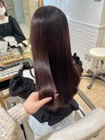 テトラ バイ ネオリーブ 横浜西口店(tetra by neolive)&nbsp;ピンクブラウン　暖色カラー 艶髪 ロング切りっぱなし　横浜★