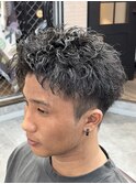 スパイキーショート×ピンパーマ