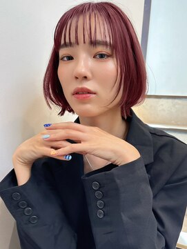 トルネード(TORNADO) ピンクアッシュフェイスレイヤーボブ似合わせ小顔t711