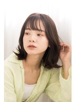 アンダーバーホワイト 鳳店(_WHITE)&nbsp;ミディアムヘア×外ハネ