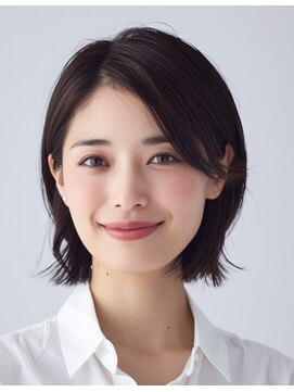 ルシードスタイル アウラ 松戸市五香(LUCIDO STYLE Aura) ナチュラルブラウンハッシュボブ・ラウンドバング/松戸/五香/柏