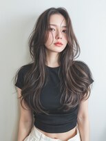 ナチュラル 南越谷店(Natural)&nbsp;韓国レイヤーカット／グレージュカラー/顔回りカット