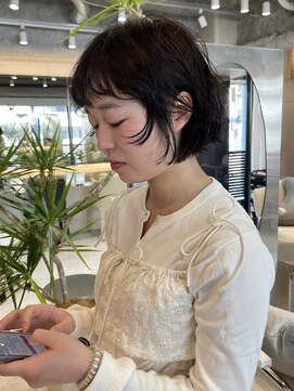 ムクコア(Muk CORE) ショートボブパーマボブニュアンスルーズパーマ川崎