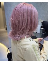 サンド 池袋 2nd(sand) レイヤーボブとピンクベージュ