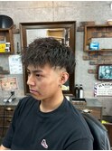 MEN’S HAIR/サーフカール/刈り上げセンターパート/印西