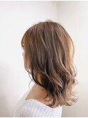 外国人風パーマスタイル×マロンベージュ