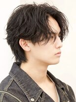 ルーシー 名古屋栄(LUCEY) センターパートニュアンスパーマフェザーパーマ波巻きパーマ
