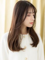 カバーヘア ブリス 戸田公園西口店(COVER HAIR bliss)&nbsp;ツーウェイバング黒髪艶感ストレートレイヤーロング30代40代X