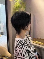 シェリーバイレイドバック 渋谷(cheri by LAIDBACK)&nbsp;ショートウルフ黒髪ショートレイヤーカット