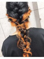 ヘアテリア リュウ 大塚(hair teria ryu) オレンジ×インナーカラー