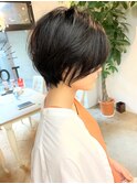 暗髪エレガントショートボブ