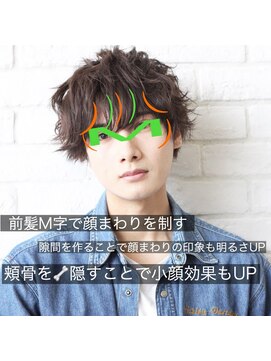 ロミーオム 本厚木(ROMMY. Homme) 1分スタイリング ツーブロック無造作ショート くせ毛風パーマ