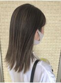 『 3Dハイライト×フォギーベージュ 』 ナチュラルセミロング ☆