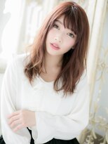 モッズ ヘア 福岡姪浜店(mod's hair)&nbsp;*mod's姪浜*…斜めバング大人かわいい美髪コットンピンクｆ