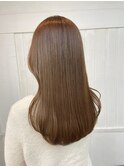大人ガーリー　オレンジブラウン　アプリコットブラウン