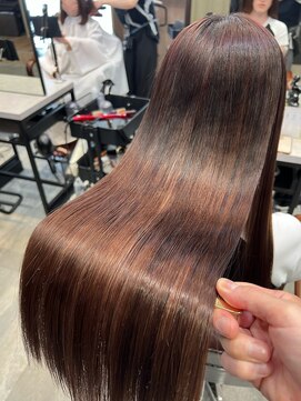 アディクト 東陽町西口(addict) サラ艶になる縮毛矯正_ダークブラウン_ロング［東陽町］