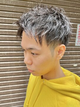 アンフィニー 銀座(ANFINI) ソフトツイストメンズショート刈り上げ艶ワックス束感