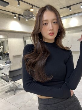 サイン 渋谷(SIGN) 韓国ヘアーハッシュカットレイヤーカットグレージュブリーチ無し