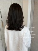 ダークグレージュ × ミディアムレイヤー