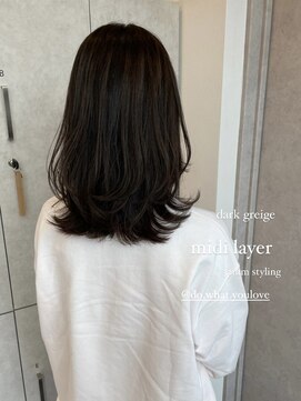 ガレリアエレガンテ 多治見店(GALLARIA Elegante) ダークグレージュ × ミディアムレイヤー