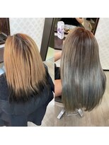 ヘアーアンドメイク アビディング(hair&make abiding)&nbsp;ブリーチ歴からのリメイク☆グレージュ