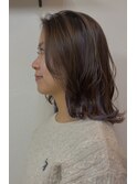 インナーパープル×ミディアムヘア