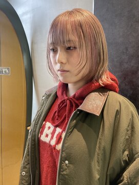 ロンドシエル 横浜(Lond ciel) レイヤーボブ/インナーカラー/ハイトーン