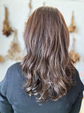 ヘアスタジオ ブリエ(HAIR STUDIO BRILLER) 2024 セミロングデジタルパーマ ×ピンクブラウン 髪質改善 暖色