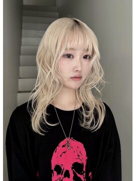 サイ(sai) 前髪/アンブレラカラー/こなれミディ/イメチェン/ウェーブパーマ