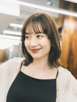 ガーデンヨコハマエスト(GARDEN YOKOHAMA est)&nbsp;ボブ　外ハネボブ　くびれヘア　切りっぱなしボブ　暗めカラー