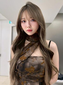 サンドレオ 新宿店(sand Leo) オリーブグレー/韓国風巻き/レイヤーカット/くすみベージュ/新宿