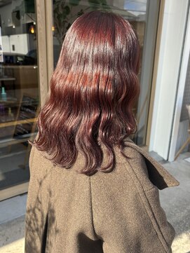 ミリ 奈良店(mm) レッド/近鉄奈良/暖色カラー/赤/秋カラー/奈良/学割/髪質改善